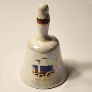 Bahamas Iridescent Ceramic Bell with Lighthouse Design, By Dorsett Tees